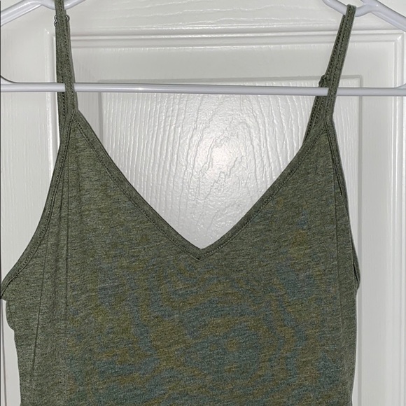 Olive Green Skater Dress - Picture 2 of 3